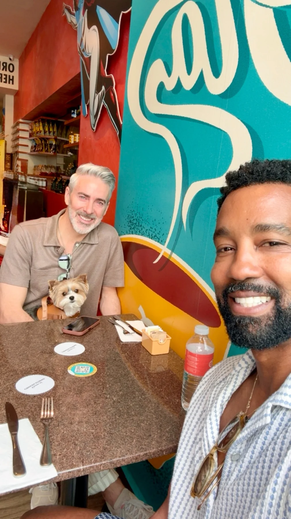 Benny dining out
